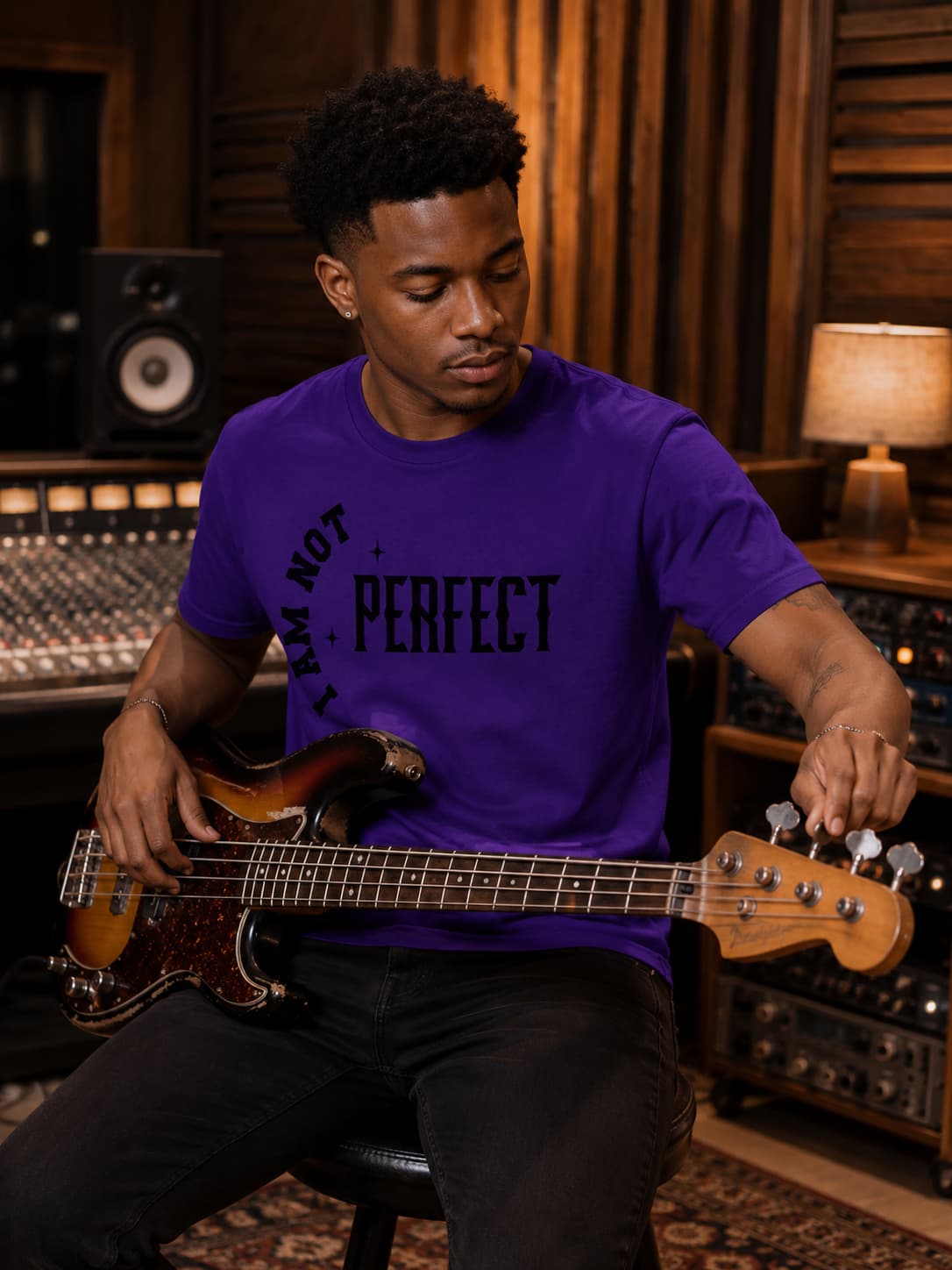 MENS PURPLE ROUNDNECK T-SHIRT