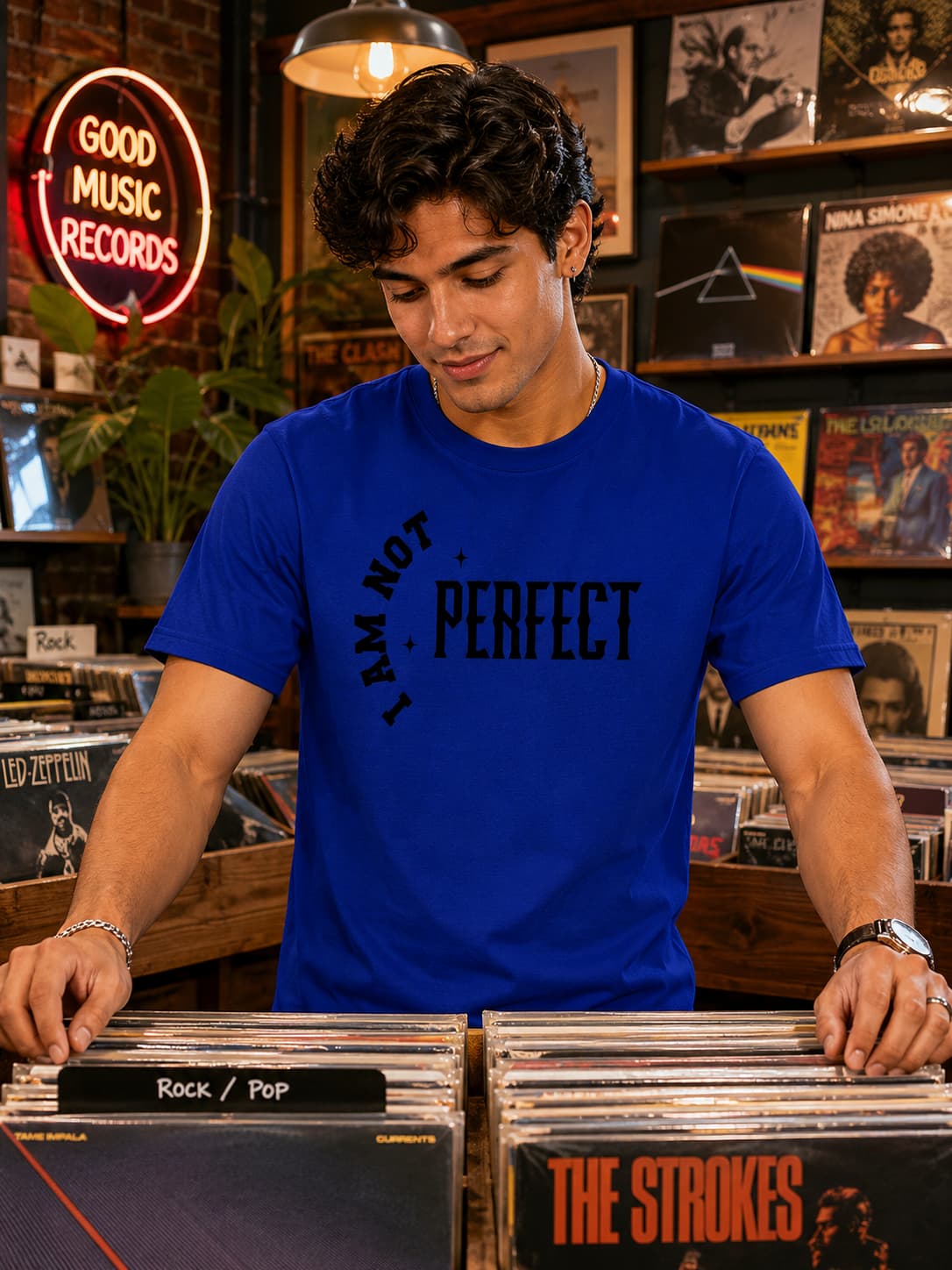 MENS ROYAL BLUE ROUNDNECK T-SHIRT