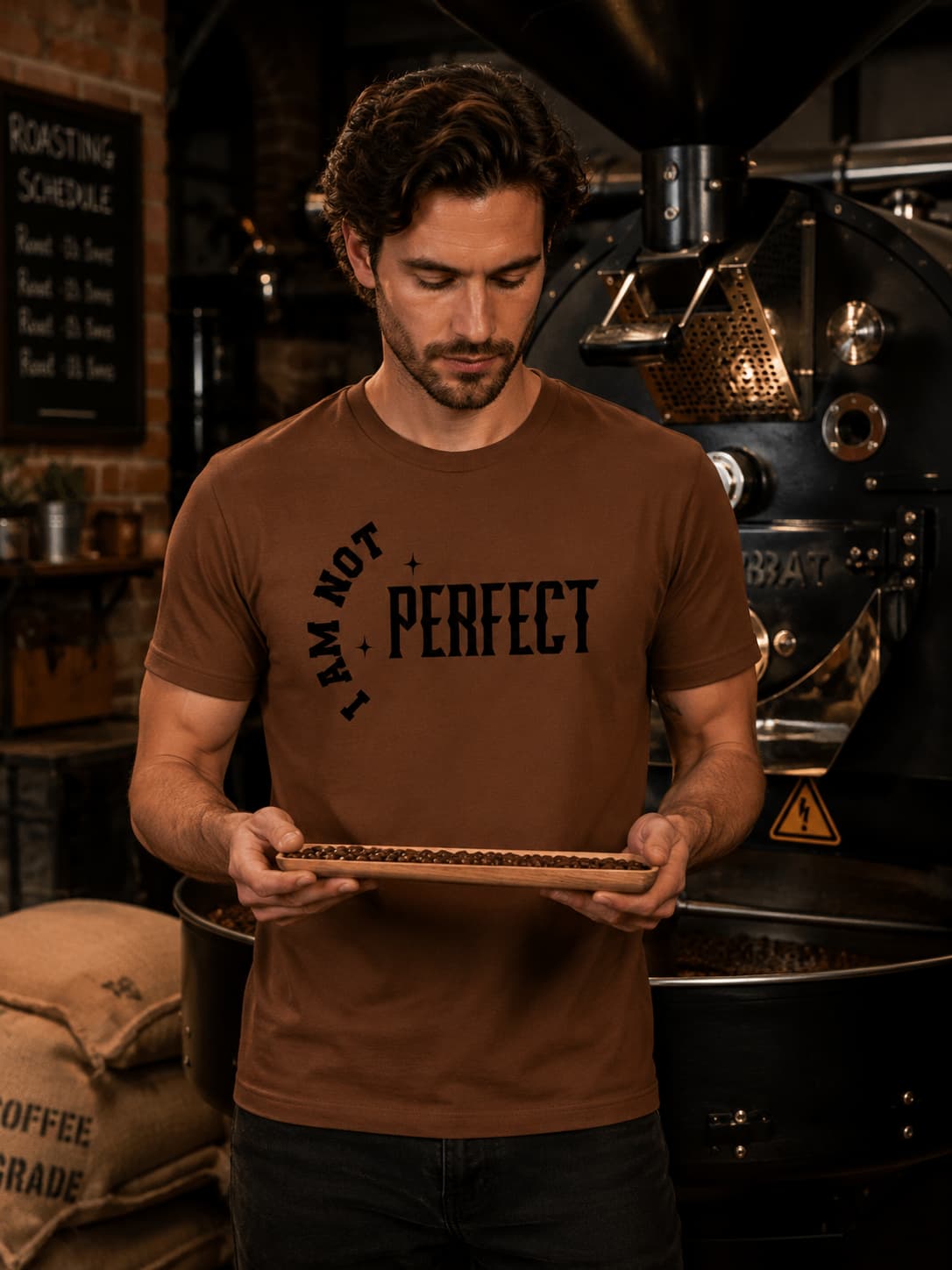 MENS CHOCOLATE BROWN ROUNDNECK T-SHIRT