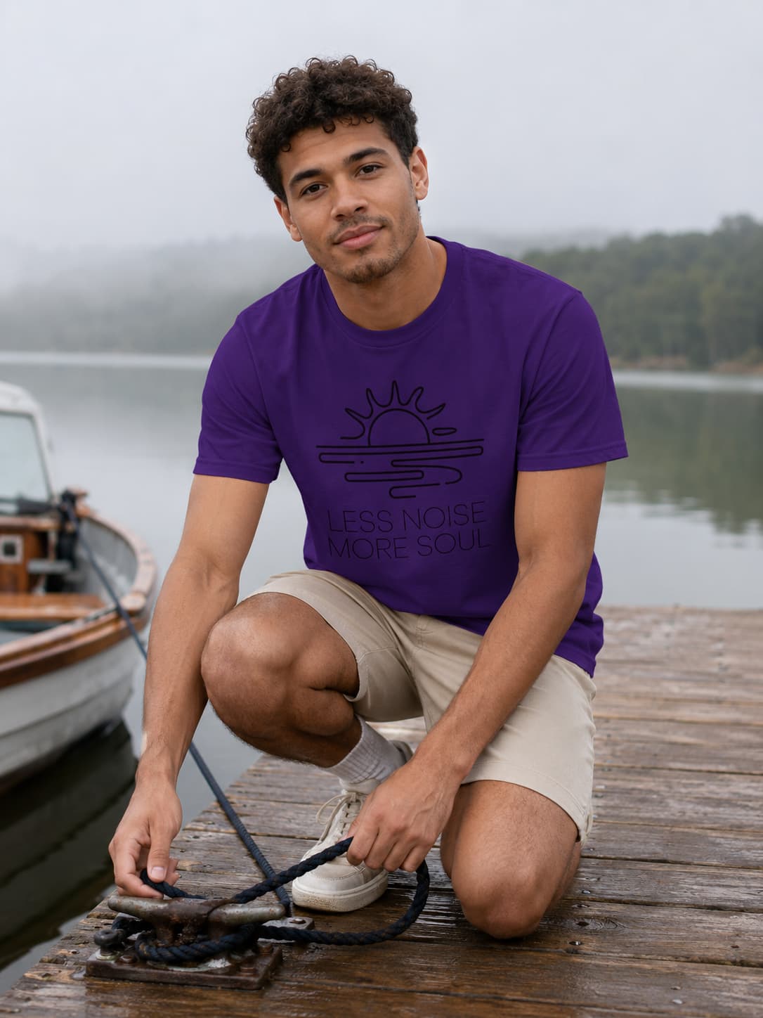 MENS PURPLE ROUNDNECK T-SHIRT