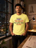 MENS BUTTER YELLOW ROUNDNECK T-SHIRT 