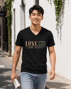 MENS BLACK VNECK T-SHIRT