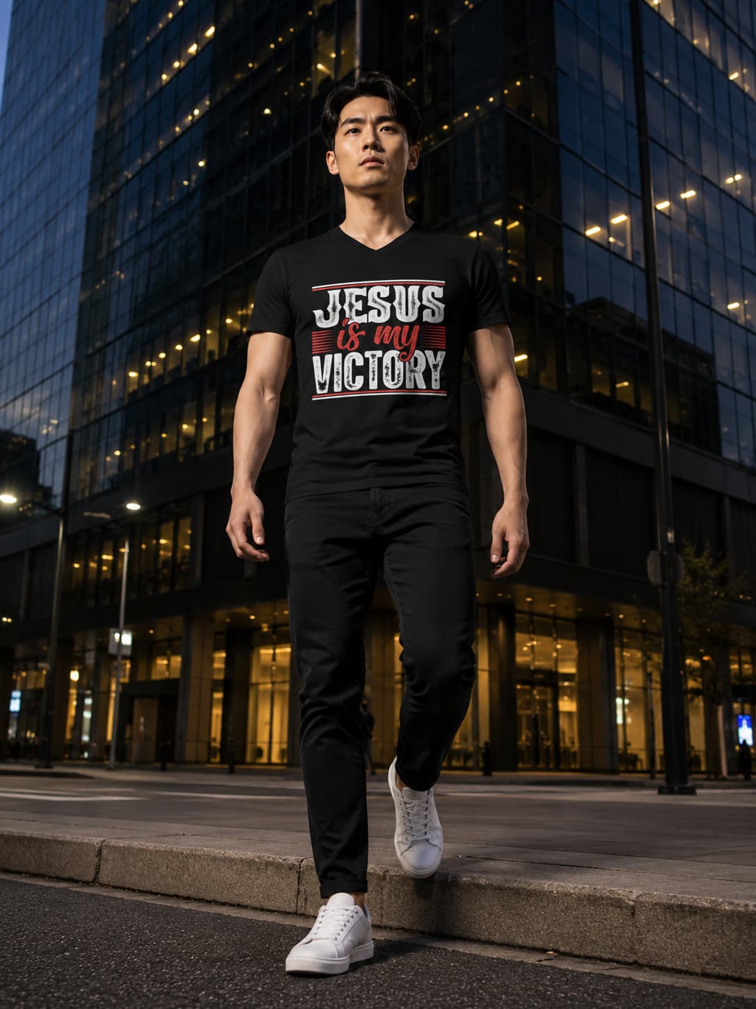 MENS BLACK VNECK T-SHIRT