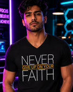 MENS BLACK VNECK T-SHIRT