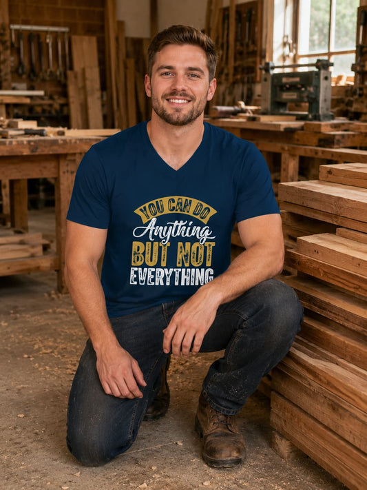 MENS NAVY BLUE VNECK T-SHIRT