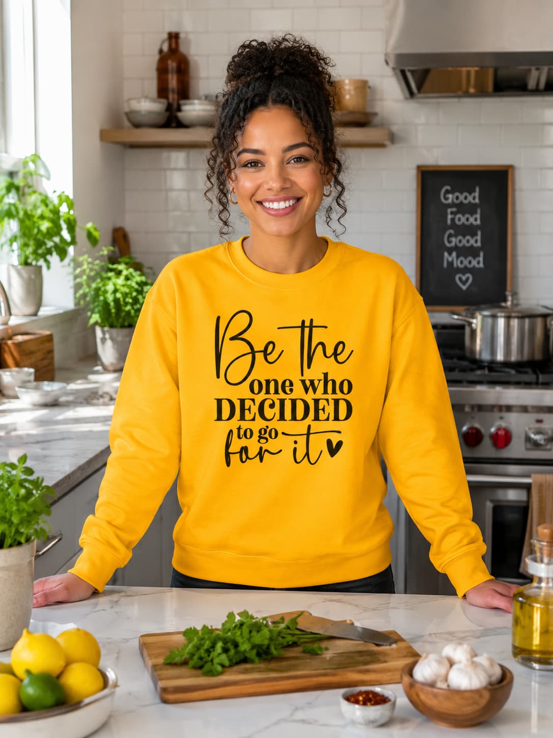 WOMENS GOLDEN YELLOW SWEATSHIRTS