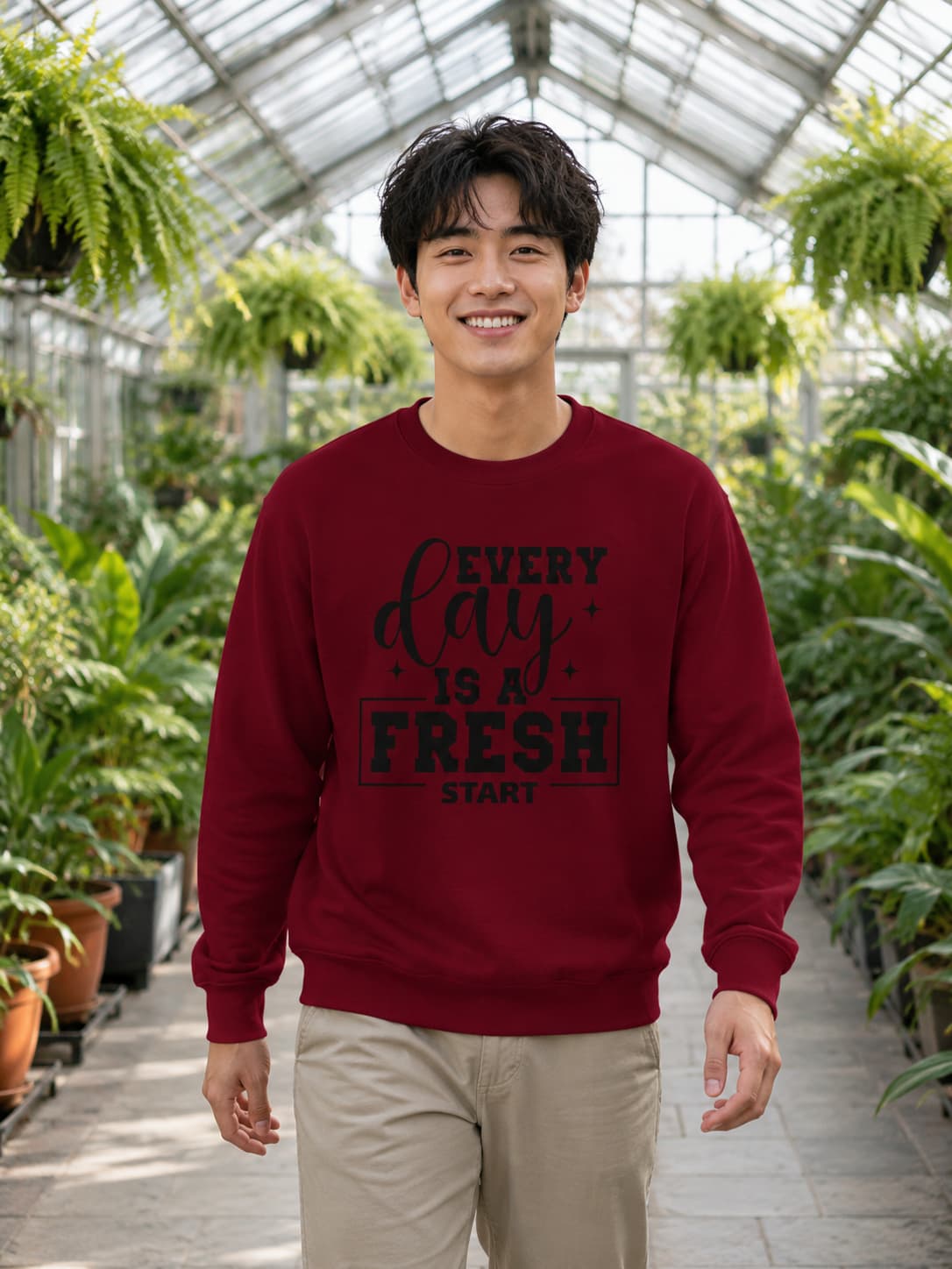 Karavirs® Reset Maroon sweatshirt for men India