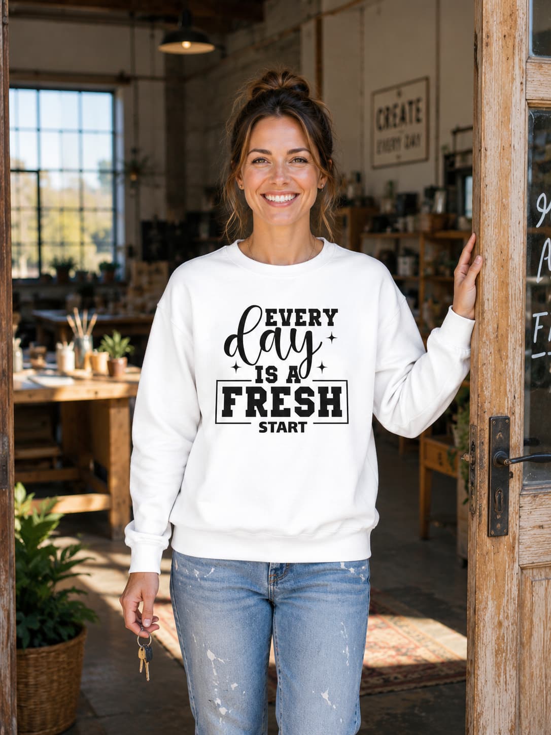 WOMENS WHITE SWEATSHIRTS