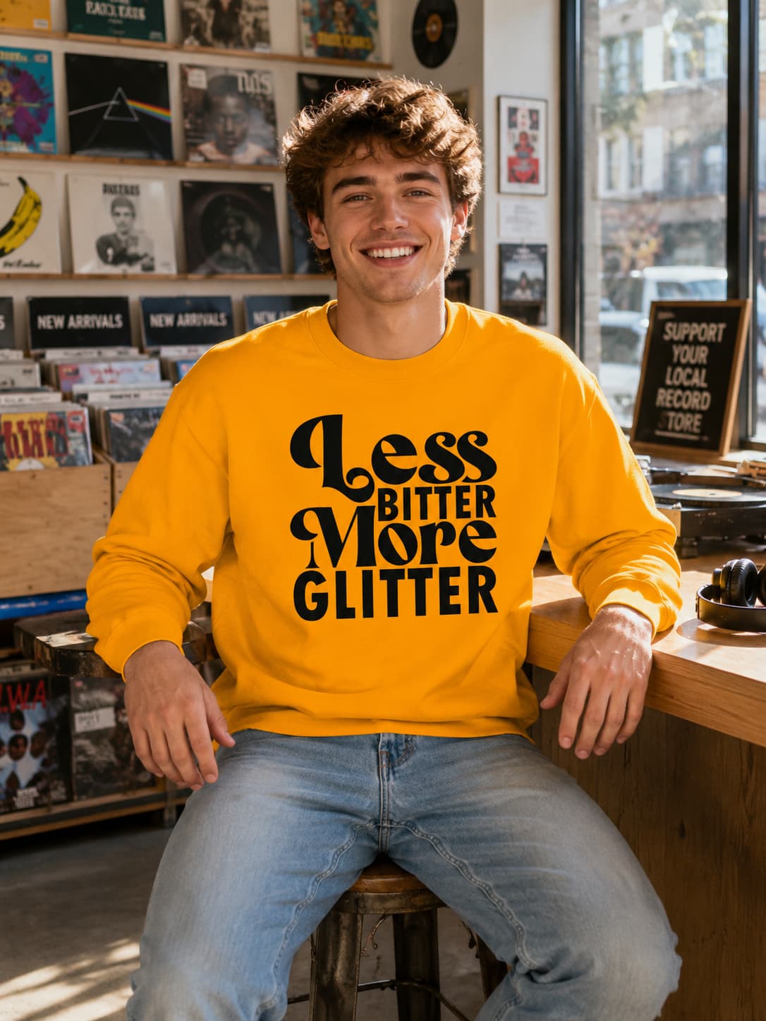MENS GOLDEN YELLOW SWEATSHIRTS