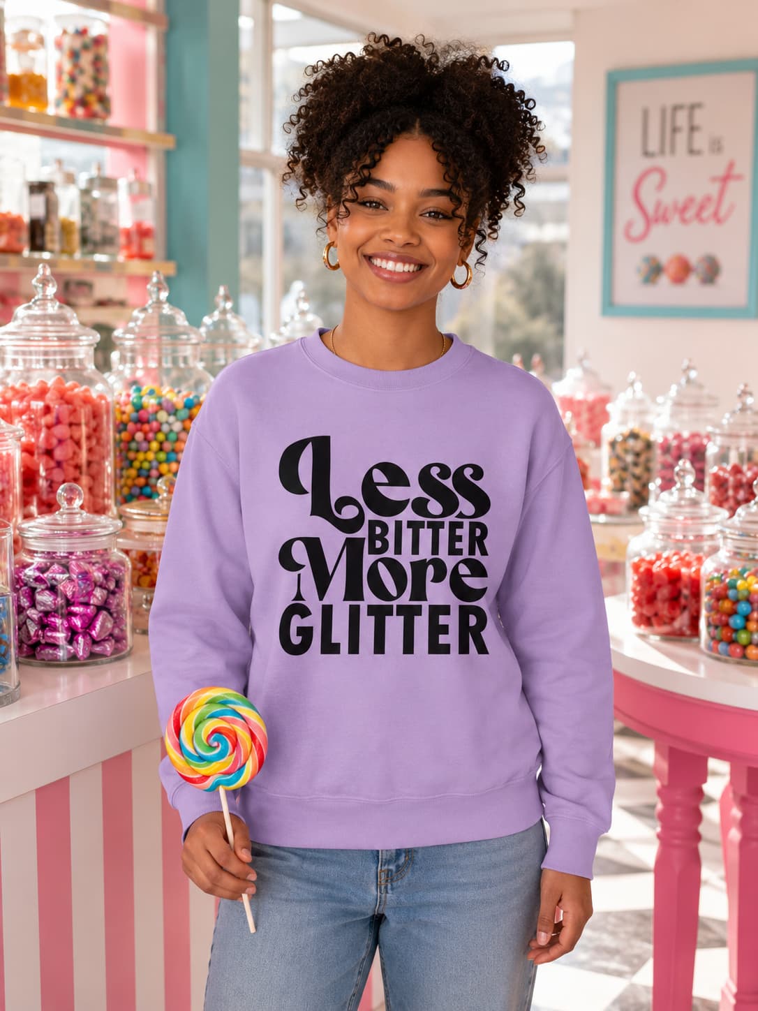 WOMENS IRIS LAVENDER SWEATSHIRTS