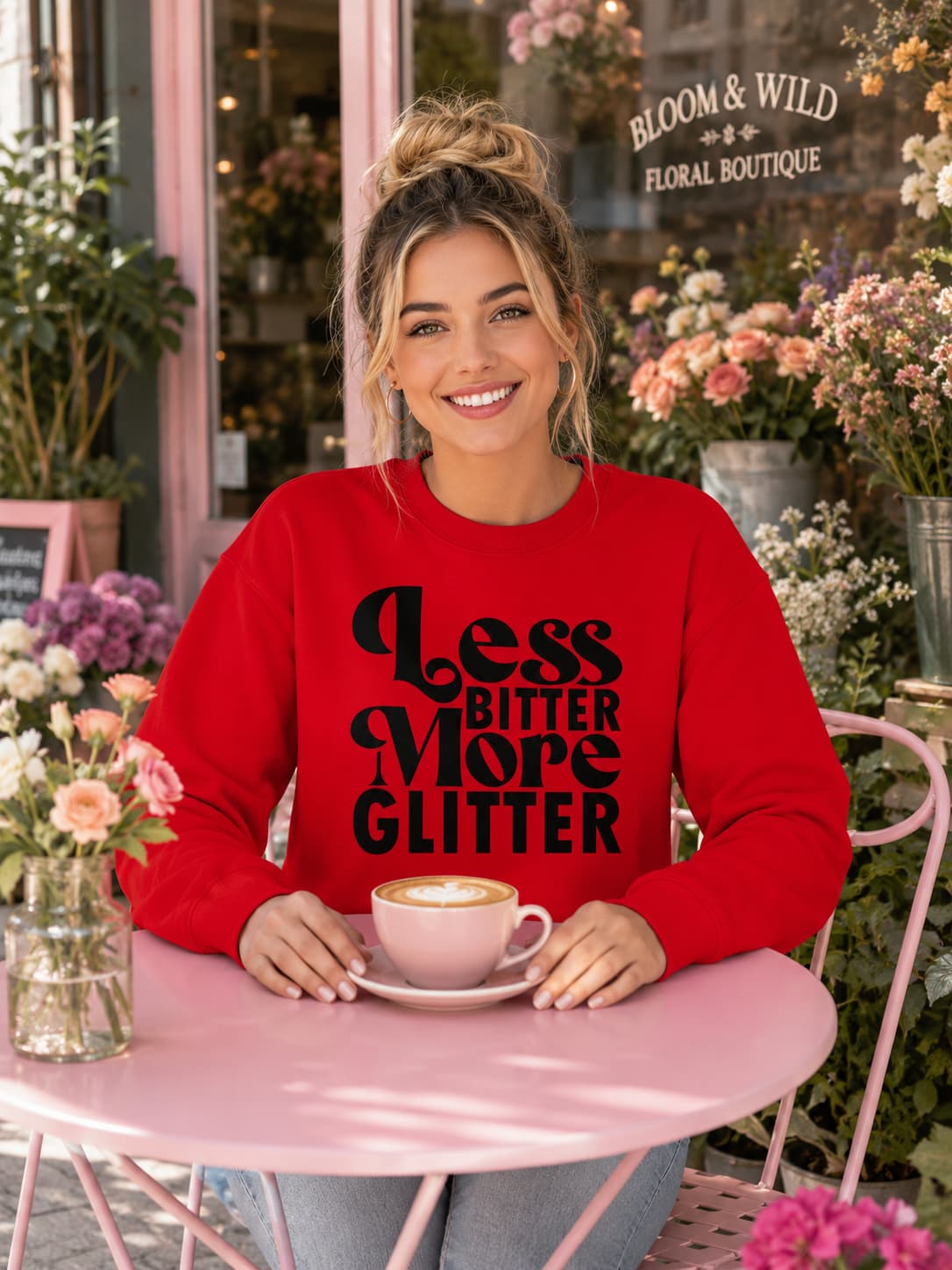 WOMENS RED SWEATSHIRTS