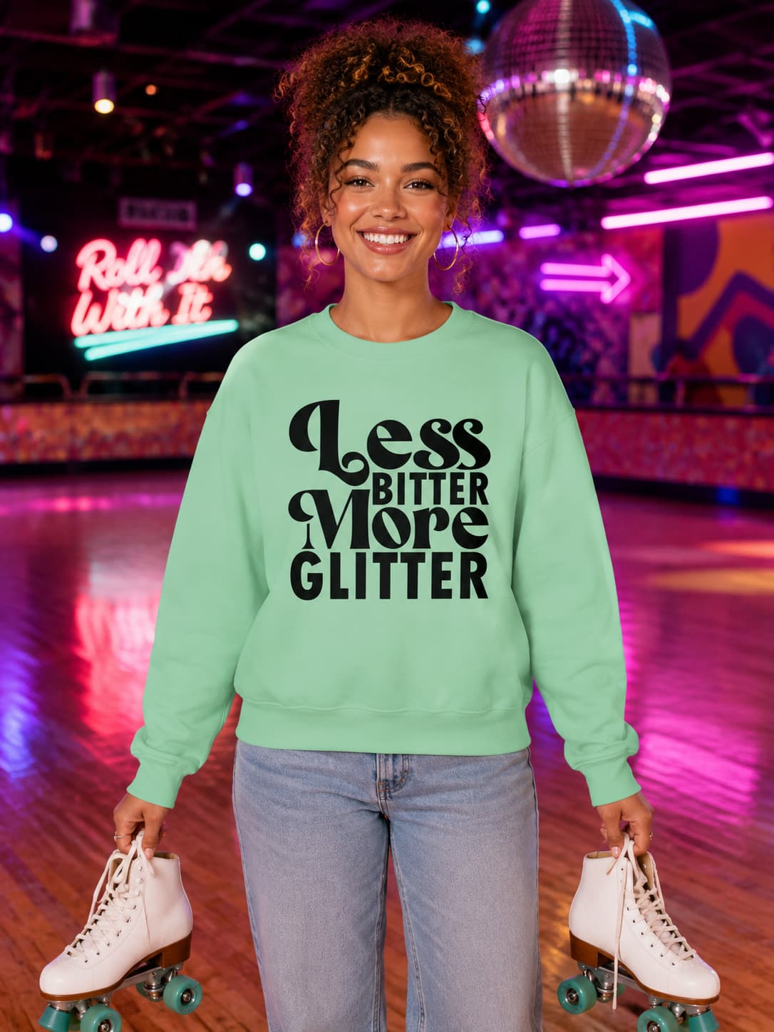 WOMENS MINT GREEN SWEATSHIRTS