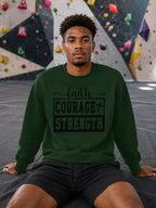 karavirs™ Unbent Spine Sweatshirt detail — courage typography graphic