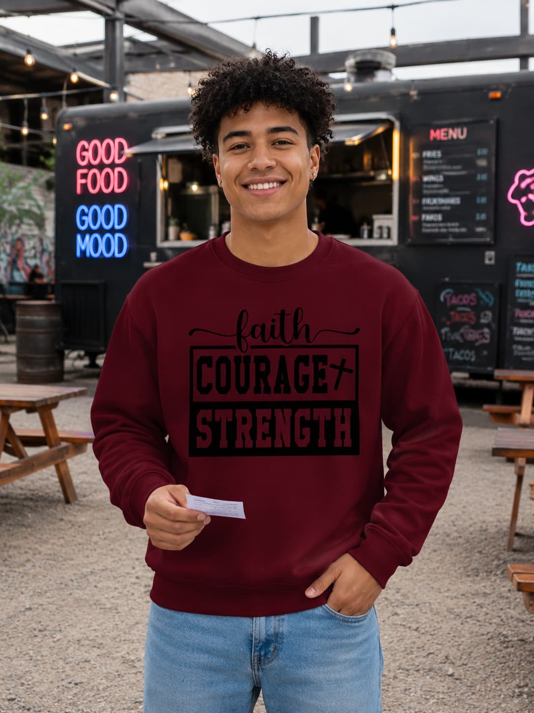Karavirs® Spine Maroon sweatshirt for men India