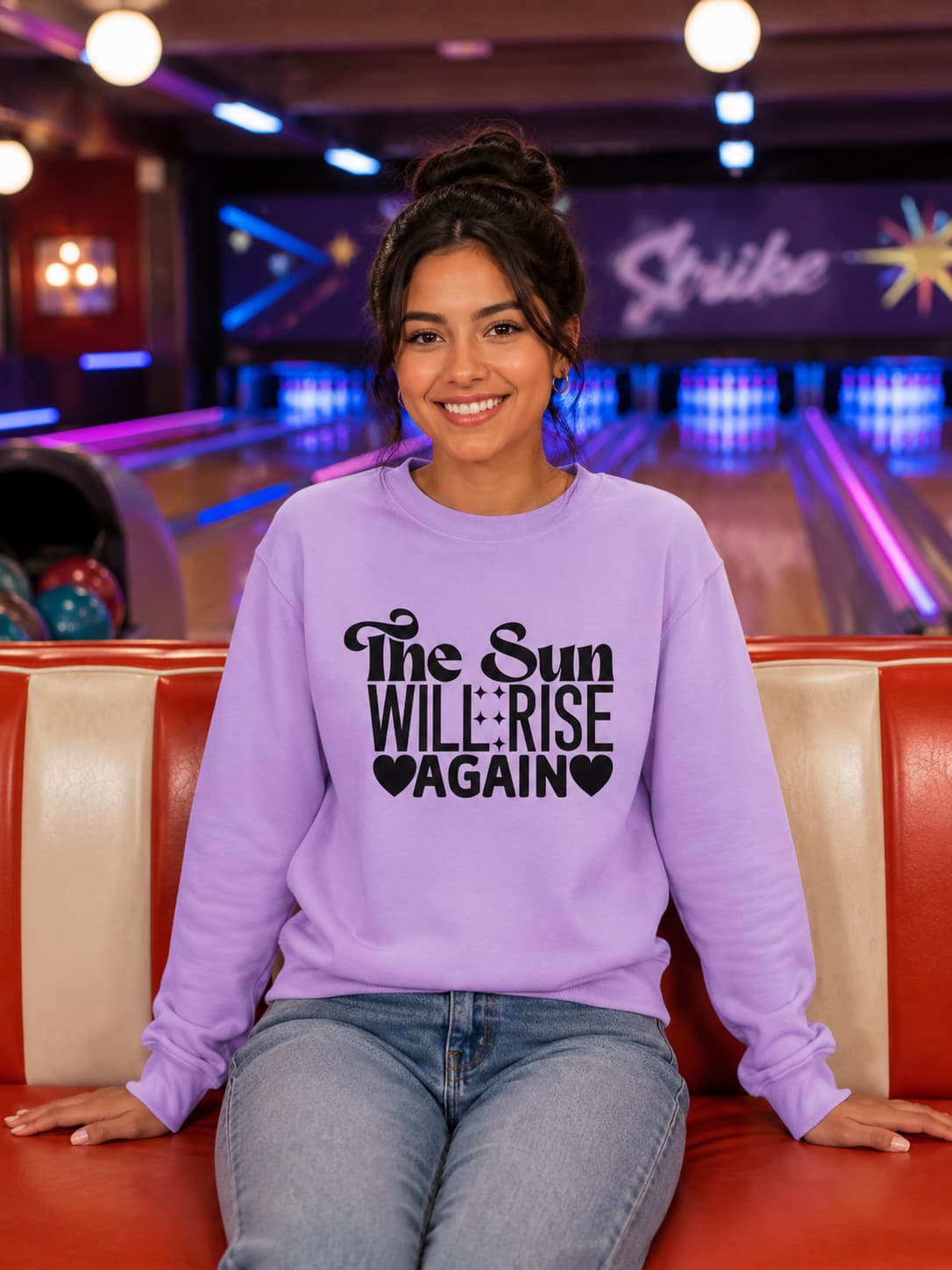 WOMENS IRIS LAVENDER SWEATSHIRTS 