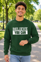 karavirs™ Brave Climb Sweatshirt detail — courage typography graphic