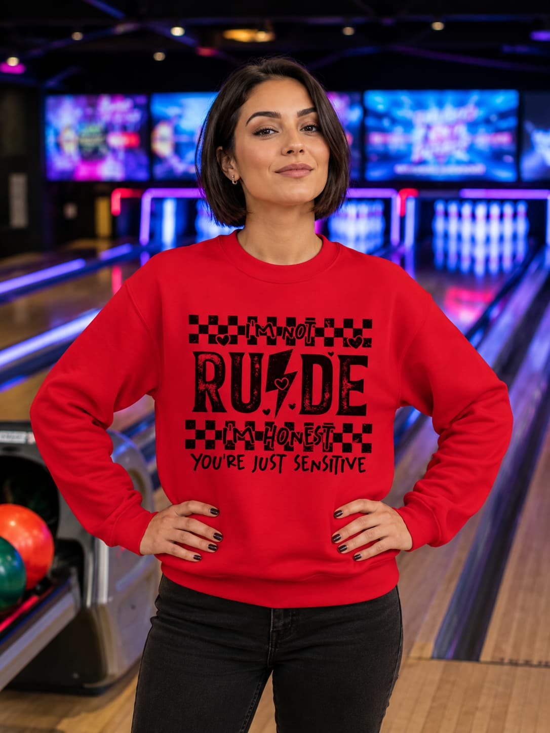 WOMENS RED SWEATSHIRTS