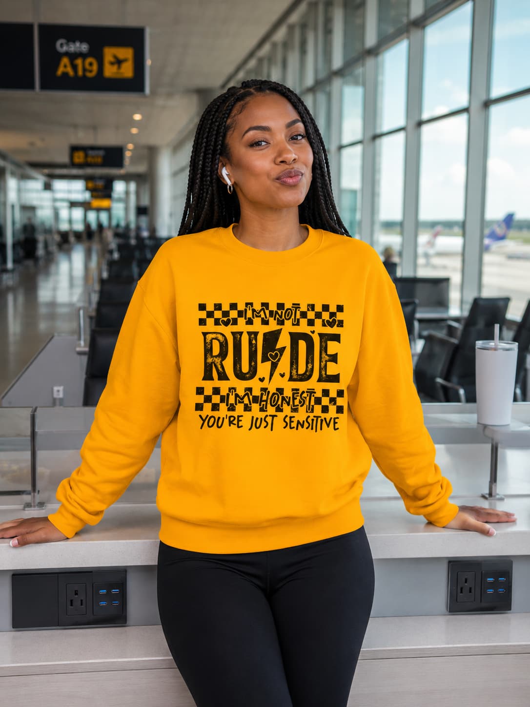 WOMENS GOLDEN YELLOW SWEATSHIRTS