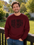 karavirs™ Surrendered Trust Sweatshirt detail — bold typography