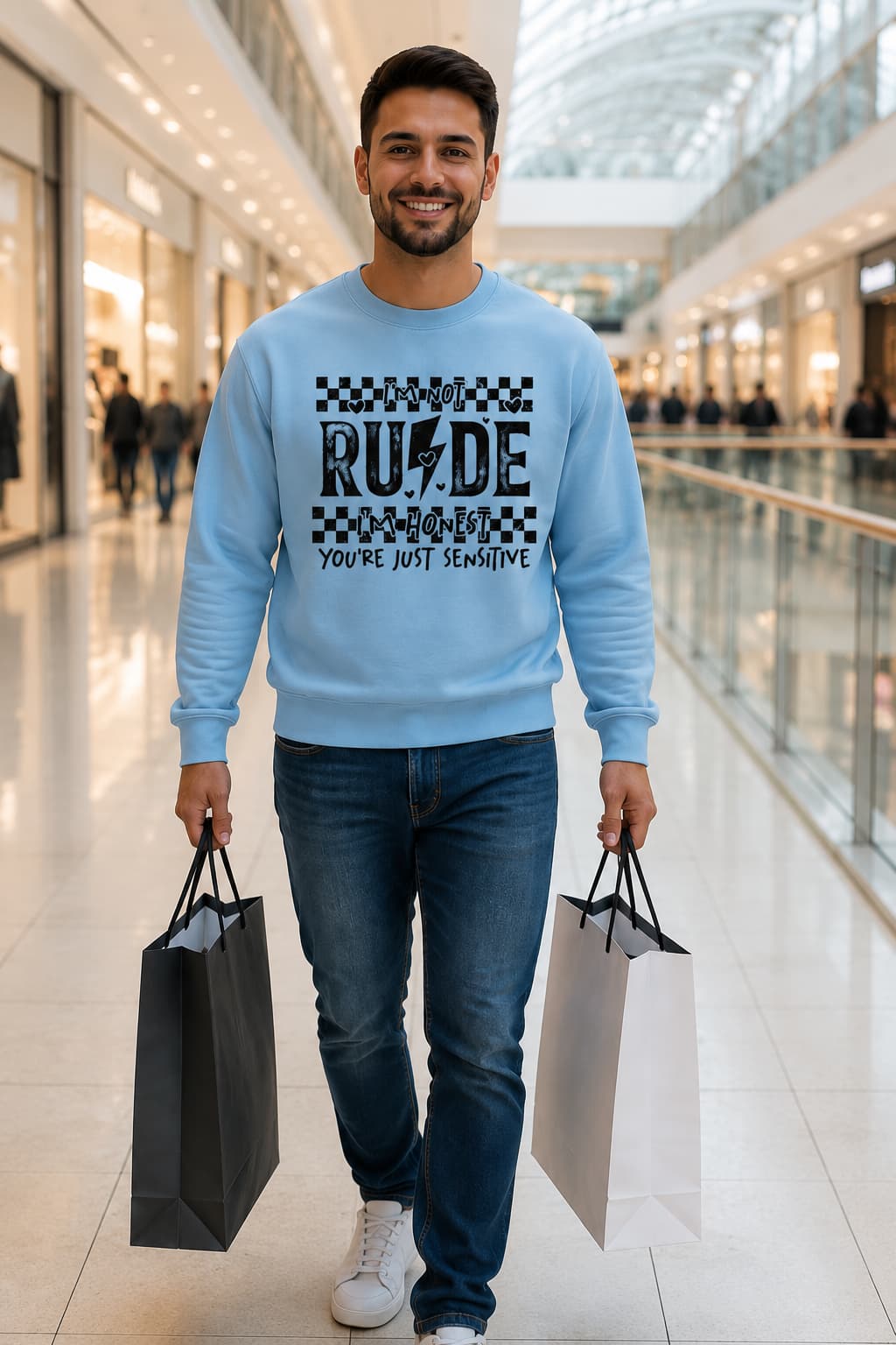 MENS BABY BLUE SWEATSHIRTS