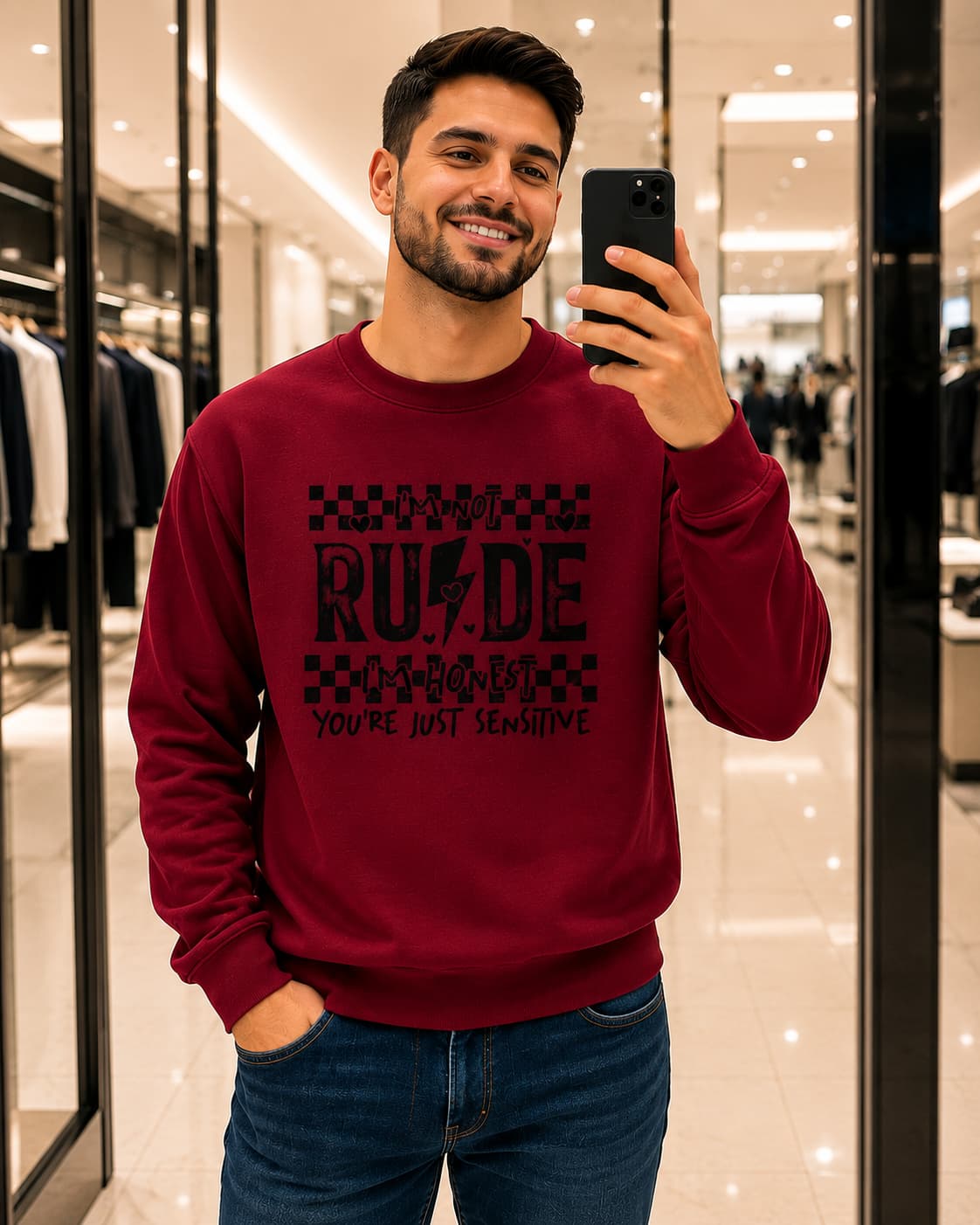 MENS MAROON SWEATSHIRTS