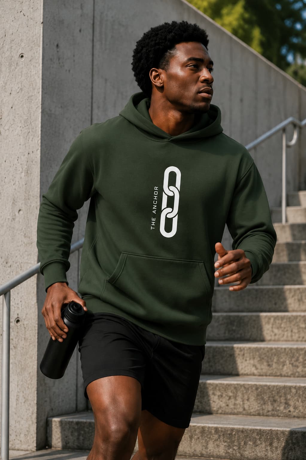 MENS OLIVE GREEN HOODIES 