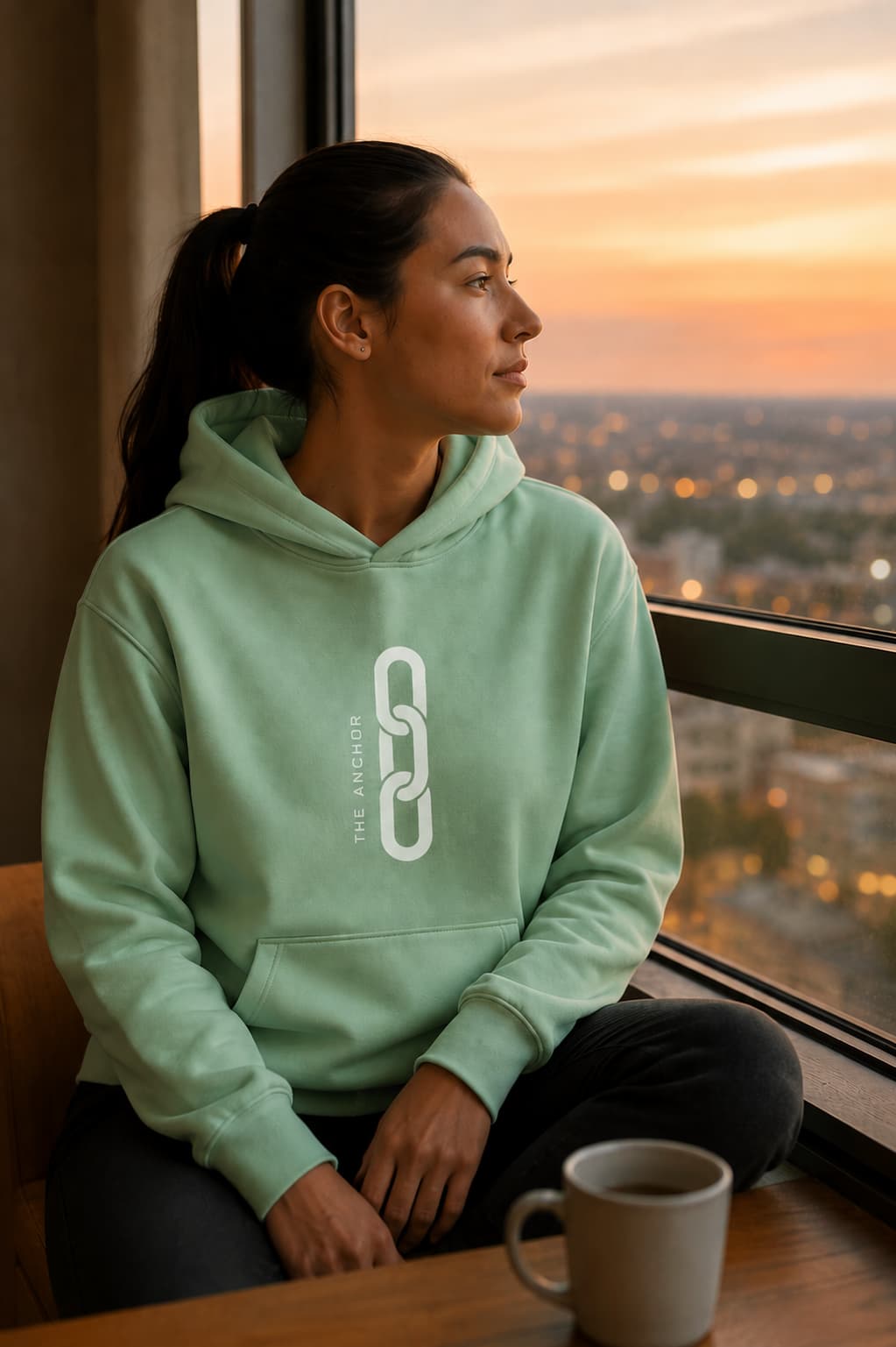 WOMENS MINT GREEN HOODIES 