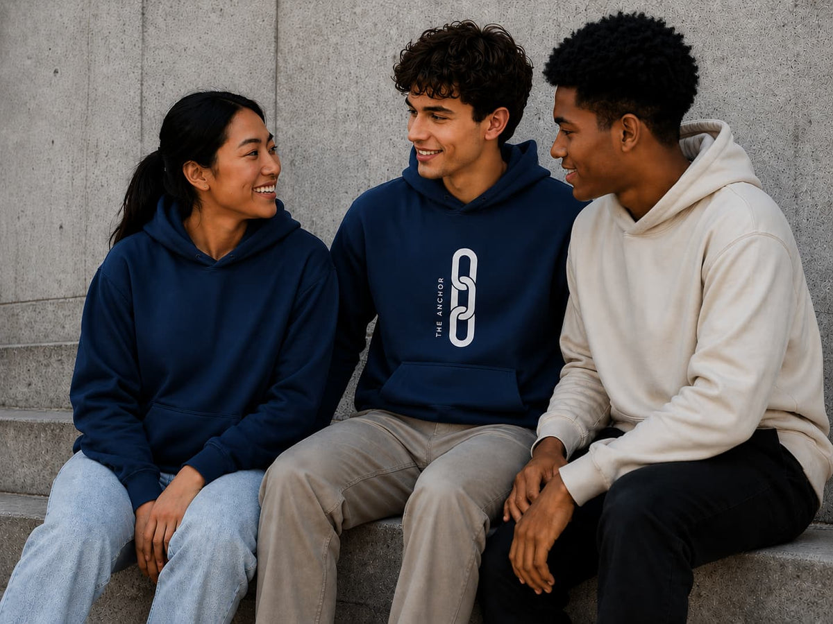 MENS NAVY BLUE HOODIES 
