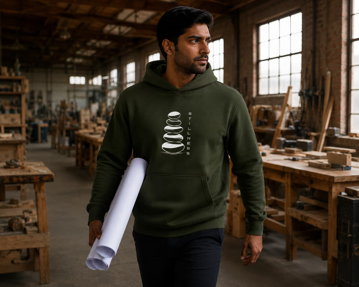 MENS OLIVE GREEN HOODIES 