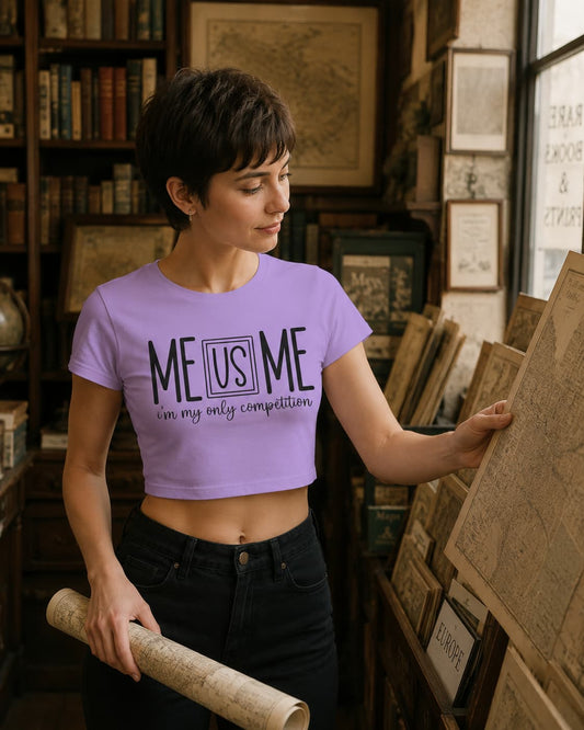 WOMENS IRIS LAVENDER CROP TOP