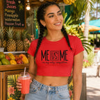 WOMENS RED CROP TOP
