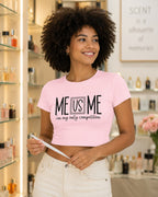 WOMENS LIGHT PINK CROP TOP