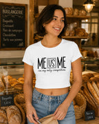 WOMENS WHITE CROP TOP