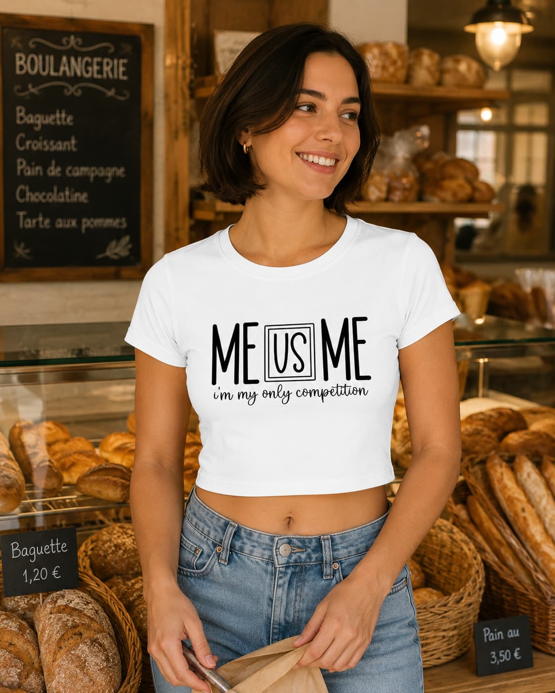 WOMENS WHITE CROP TOP