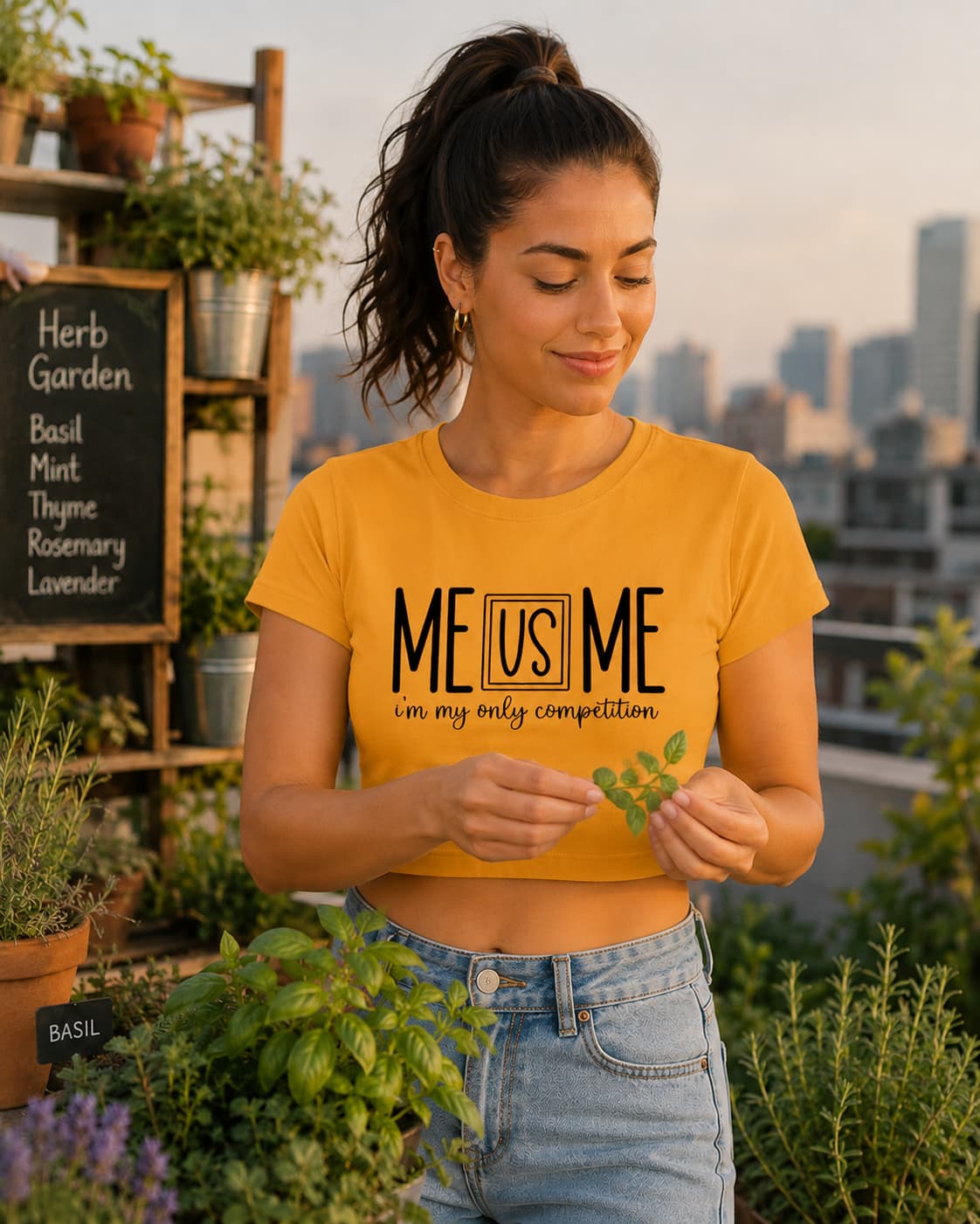WOMENS MUSTARD YELLOW CROP TOP