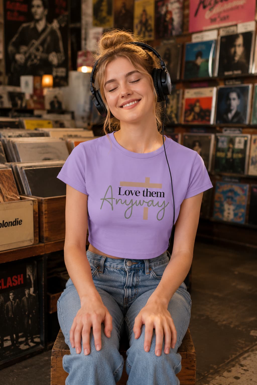 WOMENS IRIS LAVENDER CROP TOP