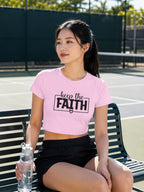 WOMENS LIGHT PINK CROP TOP