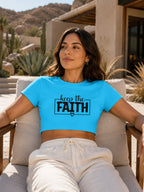 WOMENS SKY BLUE CROP TOP