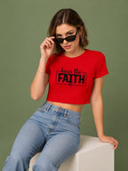 WOMENS RED CROP TOP
