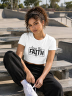 WOMENS WHITE CROP TOP