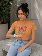 WOMENS MUSTARD YELLOW CROP TOP