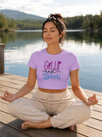 WOMENS IRIS LAVENDER CROP TOP