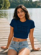 WOMENS NAVY BLUE CROP TOP
