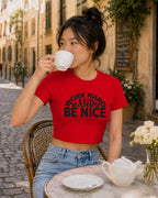 WOMENS RED CROP TOP