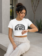 WOMENS WHITE CROP TOP