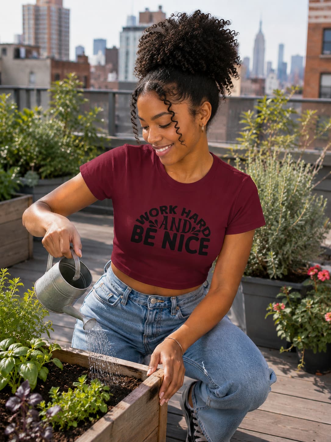 WOMENS MAROON CROP TOP