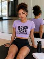 WOMENS IRIS LAVENDER CROP TOP