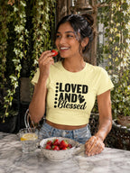 WOMENS BUTTER YELLOW CROP TOP