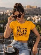 WOMENS GOLDEN YELLOW CROP TOP