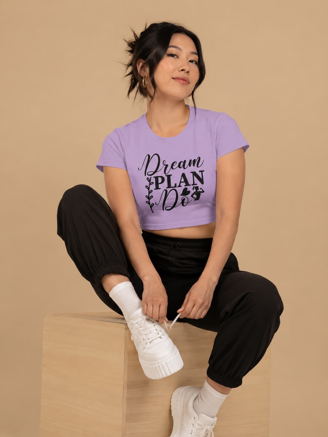 WOMENS IRIS LAVENDER CROP TOP